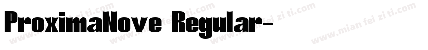 ProximaNove Regular字体转换